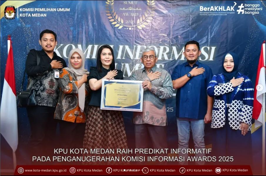 KPU Kota Medan menghadiri Penganugerahan Komisi Informasi Awards 2025